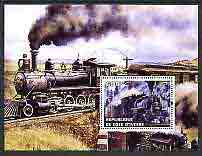 Ivory Coast 2004 Classic Locomotives #4 perf m/sheet, fine cto used, stamps on , stamps on  stamps on railways