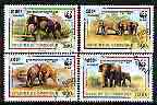 Cambodia 1997 WWF - The Indian Elephant perf set of 4 cto used SG 1620-23*, stamps on wwf, stamps on animals, stamps on elephants, stamps on  wwf , stamps on 