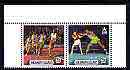 Solomon Islands 1982 Commonwealth Games se-tenant pair unmounted mint, SG 473a, stamps on , stamps on  stamps on sport, stamps on  stamps on running, stamps on  stamps on boxing