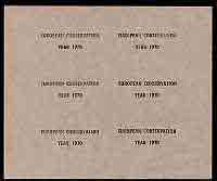 Pabay or Stroma 1970 proof sheetlet of 6 impressions of European Conservation Year 1970 (ungummed pink paper) slight soiling and minor wrinkles, stamps on environment, stamps on  wwf , stamps on 