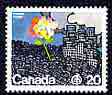 Canada 1976 UN Conference on Human Settlements (HABITAT) 20c unmounted mint, SG 838, stamps on flowers, stamps on united nations