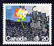 Canada 1976 UN Conference on Human Settlements (HABITAT) 20c unmounted mint, SG 838, stamps on , stamps on  stamps on flowers, stamps on  stamps on united nations