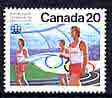 Canada 1976 Carrying Olympic Flag 20c from Montreal Olympic Games (12th Series) set unmounted mint, SG 843*, stamps on olympics, stamps on flags