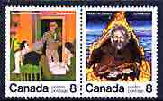 Canada 1976 Canadian Writers (2nd series) se-tenant pair unmounted mint, SG 846a, stamps on literature