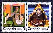 Canada 1976 Canadian Writers (2nd series) se-tenant pair unmounted mint, SG 846a, stamps on , stamps on  stamps on literature