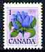Canada 1977-86 Bottle Gentian 1c unmounted mint, from def set, SG 856, stamps on flowers
