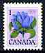 Canada 1977-86 Bottle Gentian 1c unmounted mint, from def set, SG 856, stamps on , stamps on  stamps on flowers