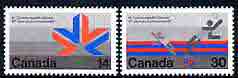 Canada 1978 Commonwealth Games (1st Issue) set of 2 unmounted mint, SG 908-09, stamps on , stamps on  stamps on sport, stamps on  stamps on badmington