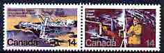 Canada 1978 Resource Development se-tenant pair unmounted mint, SG 912a, stamps on mining, stamps on silver, stamps on minerals