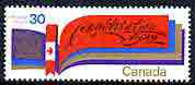 Canada 1982 Patriation of Constitution 30c unmounted mint, SG 1045, stamps on , stamps on  stamps on flags, stamps on  stamps on arms, stamps on  stamps on heraldry, stamps on  stamps on constitutions