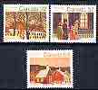 Canada 1983 Christmas (Churches) set of 3 unmounted mint, SG 1111-13, stamps on christmas, stamps on churches