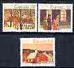 Canada 1983 Christmas (Churches) set of 3 unmounted mint, SG 1111-13, stamps on , stamps on  stamps on christmas, stamps on  stamps on churches