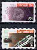 Canada 1986 Expo '86 World Fair (2nd issue) set of 2 unmounted mint, SG 1196-97, stamps on railways, stamps on exhibitions, stamps on expo
