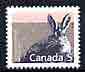 Canada 1988 Varying Hare 5c from Canadian Mammals & Architecture set unmounted mint, SG 1264, stamps on animals, stamps on hares