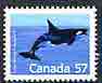 Canada 1988 Killer Whale 57c from Canadian Mammals & Architecture set unmounted mint, SG 1271, stamps on , stamps on  stamps on animals, stamps on  stamps on whales