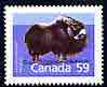Canada 1988 Musk ox 59c from Canadian Mammals & Architecture set unmounted mint, SG 1272, stamps on animals, stamps on oxen, stamps on bovine