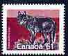 Canada 1988 Wolf 61c from Canadian Mammals & Architecture set unmounted mint, SG 1273, stamps on , stamps on  stamps on animals, stamps on  stamps on dogs, stamps on  stamps on wolf