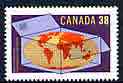 Canada 1989 Canada Export Trade Month 38c unmounted mint, SG 1337, stamps on maps, stamps on commerce