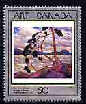 Canada 1990 Canadian Art - 3rd Series - the West Wind by Tom Thomson unmounted mint, SG 1384, stamps on arts, stamps on trees