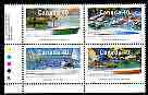 Canada 1991 Small Craft of Canada 93rd series) se-tenant set of 4 unmounted mint, SG 1428a, stamps on , stamps on  stamps on sailing, stamps on  stamps on sport, stamps on  stamps on rowing, stamps on  stamps on kayak, stamps on  stamps on canoes