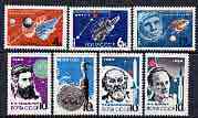 Russia 1964 The Way To The Stars perf set of 7 unmounted mint, SG 2979-85, stamps on , stamps on  stamps on space