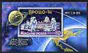 Hungary 1971 Moon Flight of Apollo 14 perf m/sheet unmounted mint SG MS 2581, stamps on space