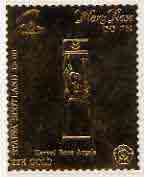 Staffa 1982 Mary Rose \A38 Carved Bone Angels embossed in 23k gold foil unmounted mint, stamps on ships, stamps on history, stamps on angels