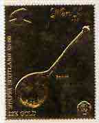 Staffa 1982 Mary Rose A38 Spoon embossed in 23k gold foil unmounted mint, stamps on , stamps on  stamps on ships, stamps on  stamps on history, stamps on  stamps on 