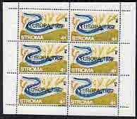 Stroma 1969 Fish 4d (Eel) with 'Europa 1969' opt complete perf sheetlet of 6 values unmounted mint, stamps on , stamps on  stamps on fish, stamps on  stamps on europa