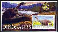 Somalia 2002 Dinosaurs perf s/sheet #2 (with Rotary Logo) fine cto used, stamps on dinosaurs, stamps on rotary