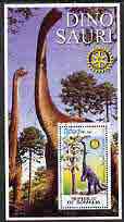 Somalia 2002 Dinosaurs perf s/sheet #5 (with Rotary Logo) fine cto used, stamps on dinosaurs, stamps on rotary