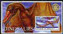 Somalia 2002 Dinosaurs perf s/sheet #6 (with Rotary Logo) fine cto used, stamps on , stamps on  stamps on dinosaurs, stamps on  stamps on rotary