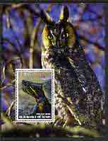 Benin 2005 Turtles #2 perf s/sheet (with owl as background) fine cto used, stamps on , stamps on  stamps on birds, stamps on  stamps on birds of prey, stamps on  stamps on owls, stamps on  stamps on turtles, stamps on  stamps on reptiles