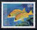 Micronesia 1993-96 Blue-striped Snapper 95c unmounted mint, SG 290a, stamps on fish