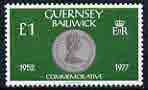 Guernsey 1979-83 Coins £1 unmounted mint, SG 196, stamps on coins