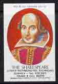 Match Box Label - The Shakespeare, Richmond (showing portrait of Shakespeare) unused and pristine, stamps on personalities, stamps on shakespear, stamps on literature