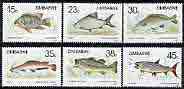 Zimbabwe 1989 Fishes (1st series) perf set of 6 unmounted mint, SG 756-61*, stamps on fish