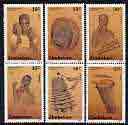 Zimbabwe 1991 Traditional Musical Instruments perf set of 6 unmounted mint, SG 804-809*, stamps on music, stamps on musical instruments