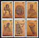 Zimbabwe 1991 Traditional Musical Instruments perf set of 6 unmounted mint, SG 804-809*, stamps on , stamps on  stamps on music, stamps on  stamps on musical instruments