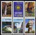 Zimbabwe 1991 Commonwealth heads of Government (Waterfalls etc) perf set of 6 unmounted mint, SG 816-21*, stamps on waterfalls, stamps on caves, stamps on dams, stamps on rocks, stamps on civil engineering, stamps on irrigation, stamps on rainbows