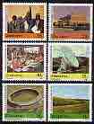 Zimbabwe 1990 10th Anniversary of Independence perf set of 6 unmounted mint, SG 786-91*, stamps on communications, stamps on stadia, stamps on food