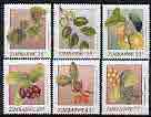 Zimbabwe 1991 Wild Fruits perf set of 6 unmounted mint, SG 810-15*, stamps on , stamps on  stamps on fruit, stamps on  stamps on food, stamps on  stamps on scots, stamps on  stamps on scotland