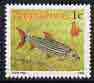 Zimbabwe 1990 Giant Tigerfish 1c from def set, unmounted mint SG 768*, stamps on fish