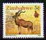 Zimbabwe 1990 Kadu 5c from def set, unmounted mint SG 772*, stamps on animals