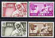 Ifni 1953 Child Welfare (Native Musicians) perf set of 4 unmounted mint, SG93-96, stamps on music