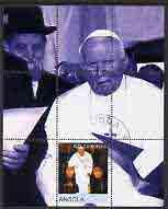 Angola 2000 Pope's Visit to the Holy Land perf s/sheet #2 fine cto used, stamps on , stamps on  stamps on personalities, stamps on  stamps on pope, stamps on  stamps on judaica