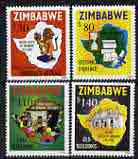 Zimbabwe 2003 History Society perf set of 4 unmounted mint, SG 1100-1103, stamps on lions, stamps on buildings