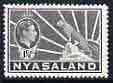 Nyasaland 1938-44 KG6 Leopard 1.5d grey unmounted mint, SG 132a*, stamps on animals, stamps on cats, stamps on leopards, stamps on  kg6 , stamps on 