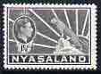 Nyasaland 1938-44 KG6 Leopard 1.5d grey unmounted mint, SG 132a*, stamps on , stamps on  stamps on animals, stamps on  stamps on cats, stamps on  stamps on leopards, stamps on  stamps on  kg6 , stamps on  stamps on 