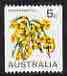 Australia 1970-75 Golden Wattle 5c coil stamp unmounted mint, SG 467, stamps on flowers